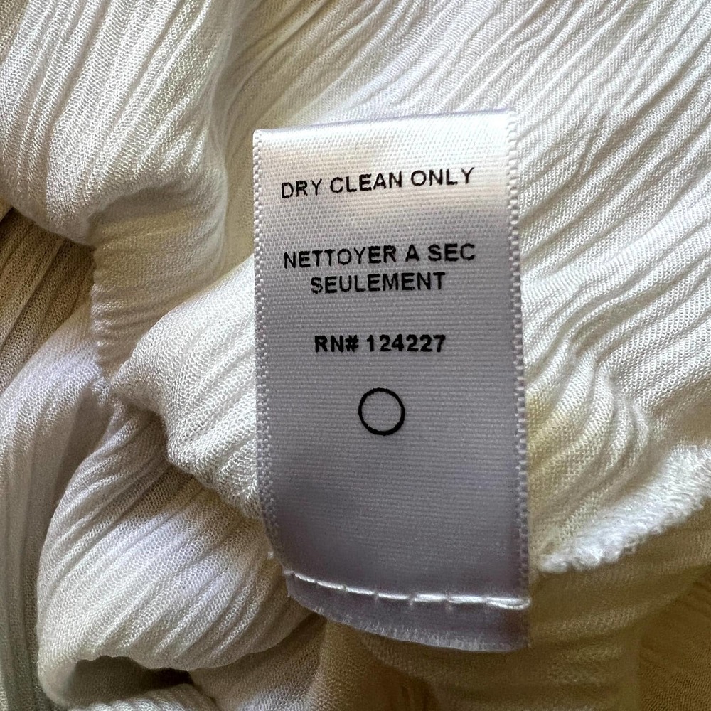 Tea Bags Los Angeles Brand White Crackle Texture Cover Up Dress XS EUC - Picture 4 of 12